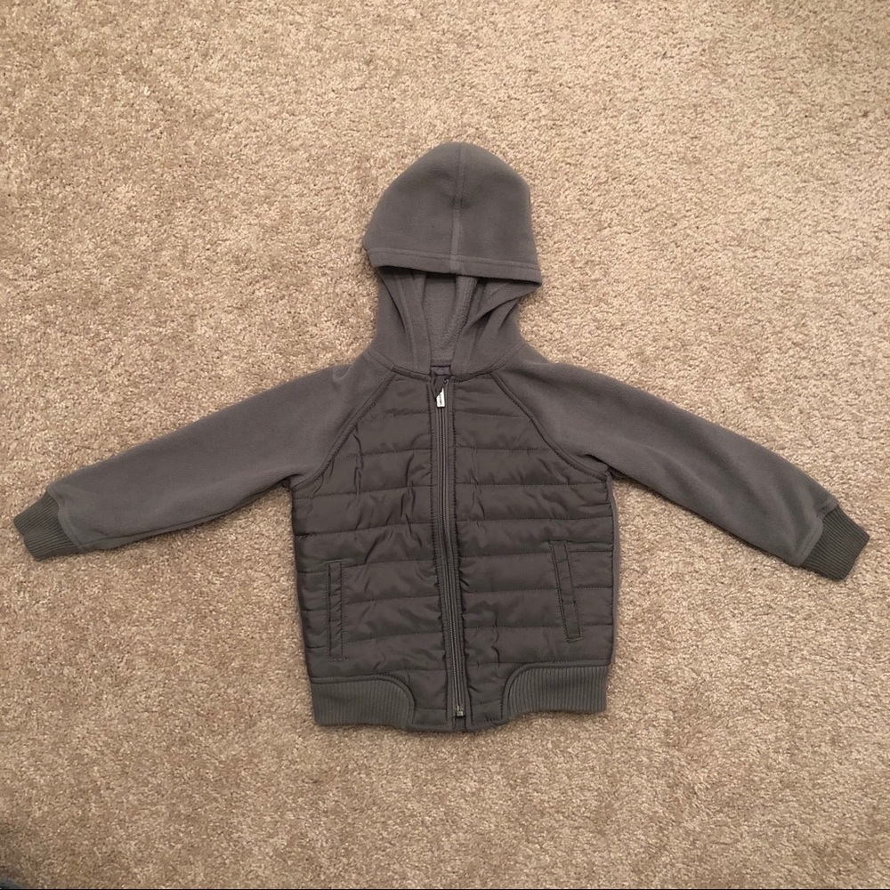 3T Gray Old Navy Fleece Puffer Jacket